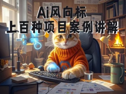 Ai风向标-附100种项目案例玩法-0基础小白到大神ai视频商业应用教学-青禾学社
