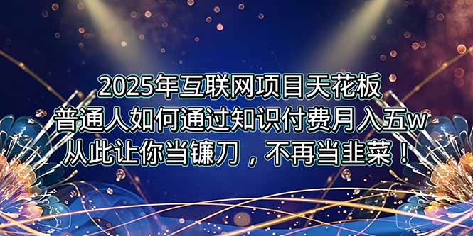 2025年互联网项目天花板,普通人如何通过卖项目实现逆风翻盘,月入5W+!-青禾学社