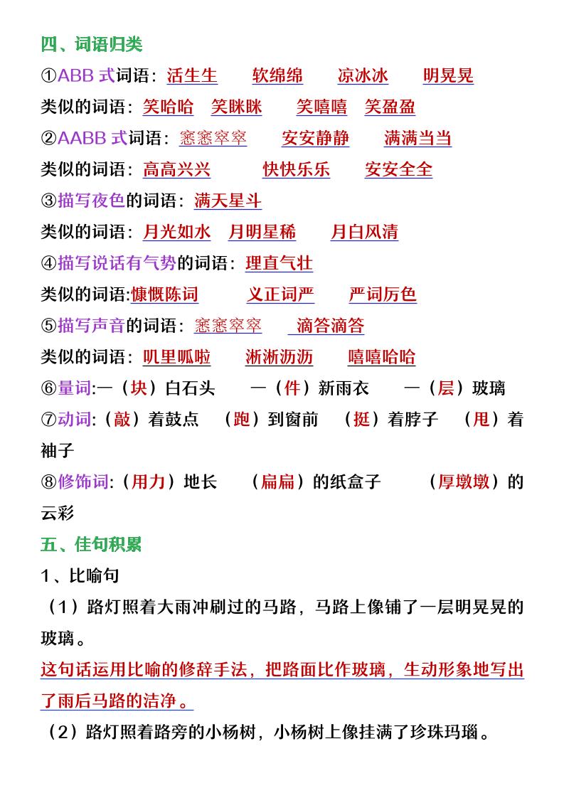 【2025秋新版】六年级上册语文第五单元重点考点梳理-青禾学社