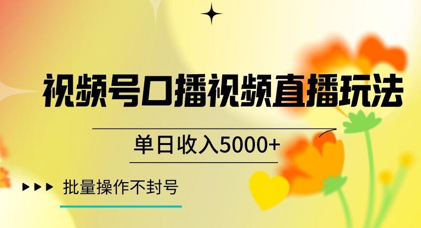 视频号囗播视频直播玩法,单日收入5000+,批量操作不封号【揭秘】-青禾学社