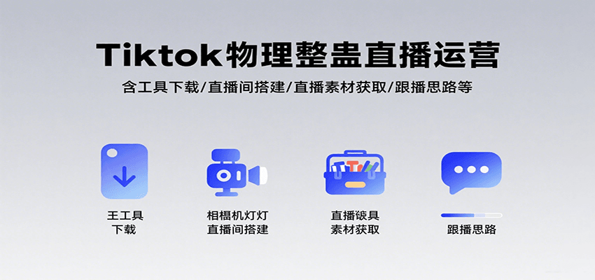 Tiktok物理整蛊直播运营，包含工具下载/直播间搭建/直播素材获取/跟播思路等-青禾学社