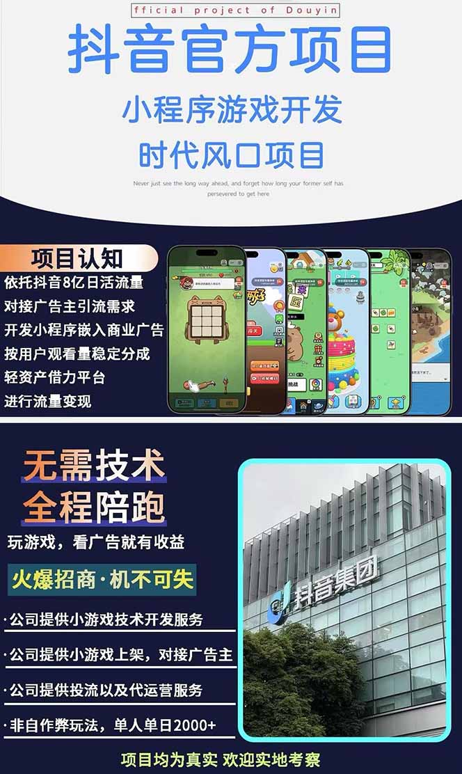 图片[1]-2025最热抖音官方项目 Ai时代风口项目小程序游戏开发 实测单个游戏日收…-青禾学社