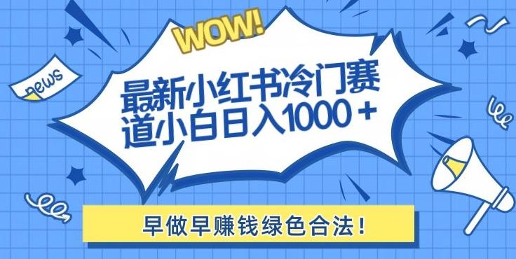 最新小红书冷门赛道日入1000+一部手机小白轻松-青禾学社