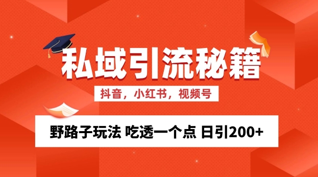 私域流量的精准化获客方法 野路子玩法 吃透一个点 日引200+ 【揭秘】-青禾学社