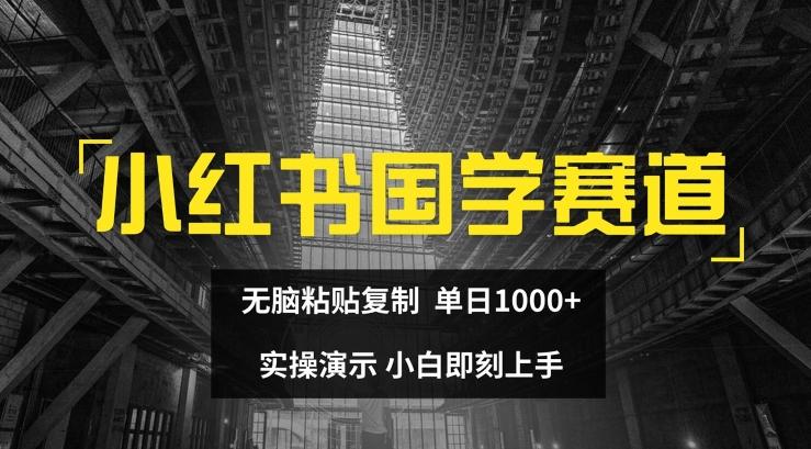 小红书国学赛道,无脑粘贴复制,单日1K,实操演示,小白即刻上手【揭秘】-青禾学社