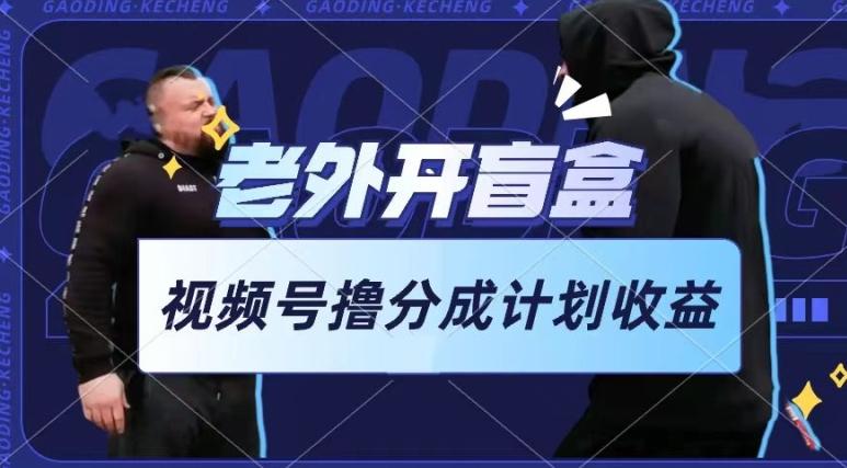 老外开盲盒视频,撸视频号分成计划收益,每天只需一小时,新手小白轻松上手【揭秘】-青禾学社