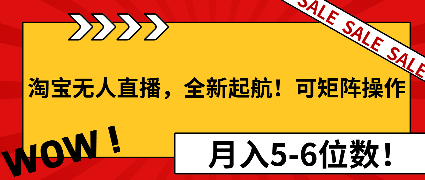 淘宝无人直播,全新起航!可矩阵操作,月入5-6位数!-青禾学社