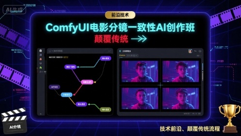 ComfyUI电影分镜一致性AI创作班，前沿技术，颠覆传统-青禾学社