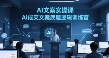 AI文案实操课,AI成交文案底层逻辑训练营-青禾学社