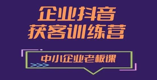 企业抖音营销获客增长训练营,中小企业老板必修课-青禾学社