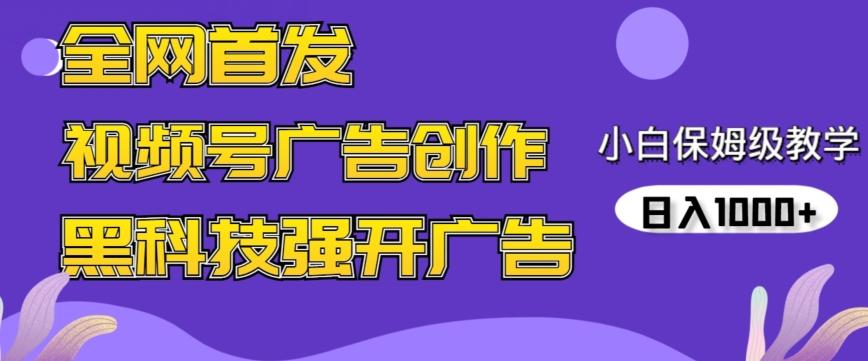 全网首发蝴蝶号广告创作,用AI做视频,黑科技强开广告,小白跟着做,日入1000+【揭秘】-青禾学社