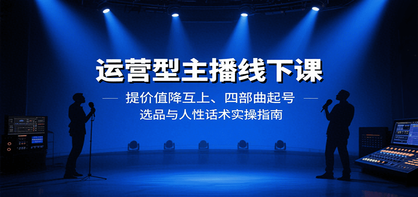 运营型主播线下课:提价值降互上、四部曲起号、选品与人性话术实操指南-青禾学社