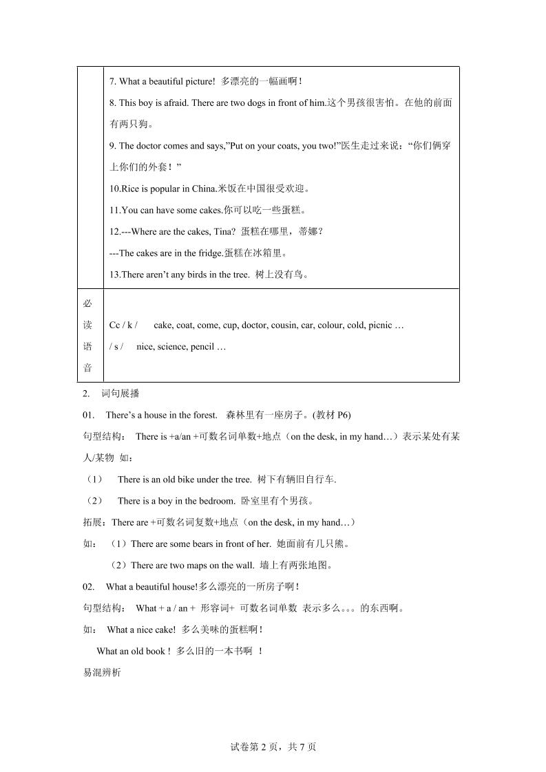【单元热点难点】译林版（三起）英语五年级上册Unit1Goldilocksandthethreebears教材划重点-青禾学社