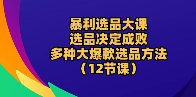 暴利 选品大课:选品决定成败,教你多种大爆款选品方法(12节课-青禾学社