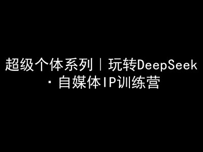 超级个体系列,玩转DeepSeek·自媒体IP训练营,deepseek教程-青禾学社